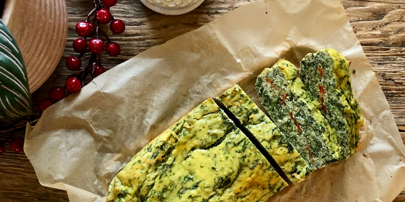 Spinach and Red Pepper Terrine