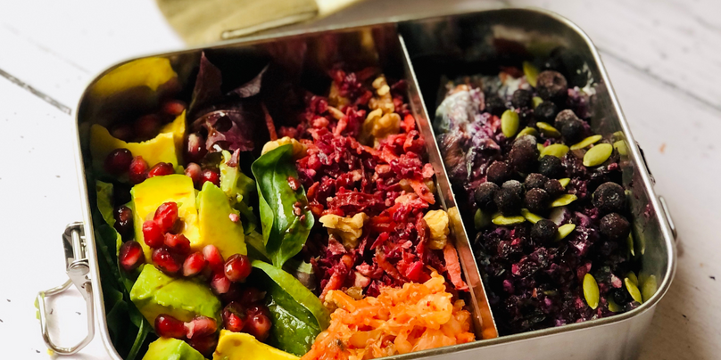 Rainbow gut loving coleslaw