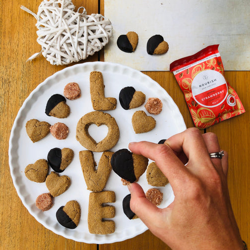 Cinnamon Choc Dipped Valentines Cookies