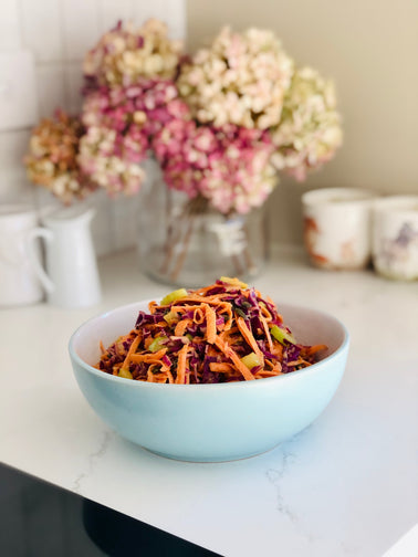 Coleslaw with an Asian Inspired Dressing