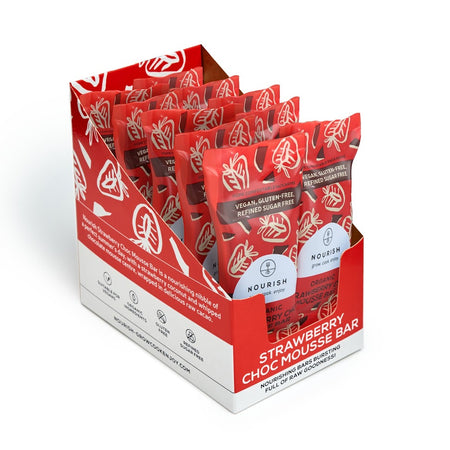Strawberry & Choc Mousse Bars x 10 pack